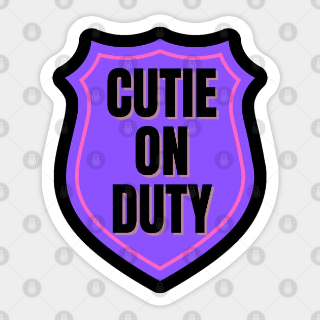 Cutie On Duty Small Sticker by Spatski